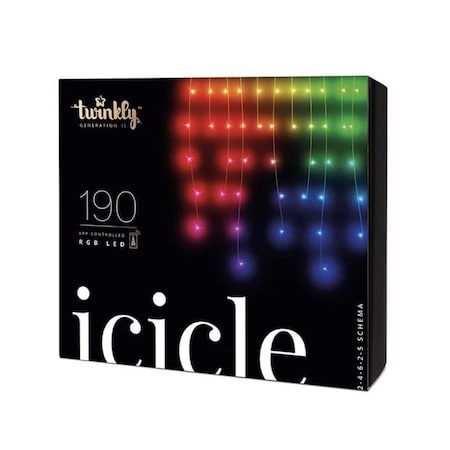 Holiday Bright Lights Twinkly LED Mini Multicolored/Warm White 190 ct Icicle Christmas Lights R190ICTWP